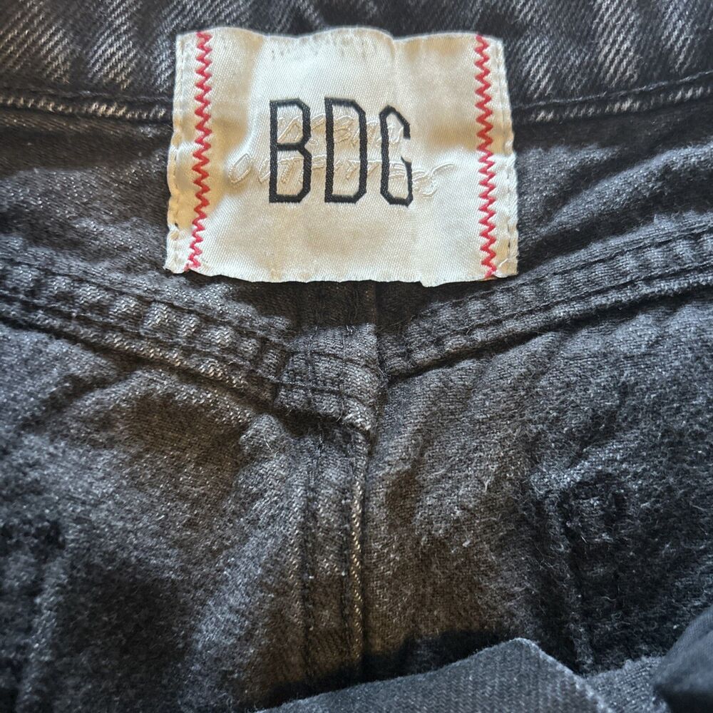 BDG Big Jack Workpant Fit Jean Sz. 32 Relaxed Fit Spider Web Black Neon Green - Picture 9 of 13